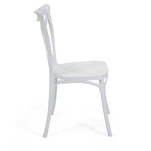 Sedia 47x51xh90 cm in Plastica Cross Bianco