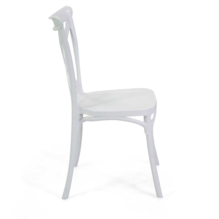 Sedia 47x51xh90 cm in Plastica Cross Bianco