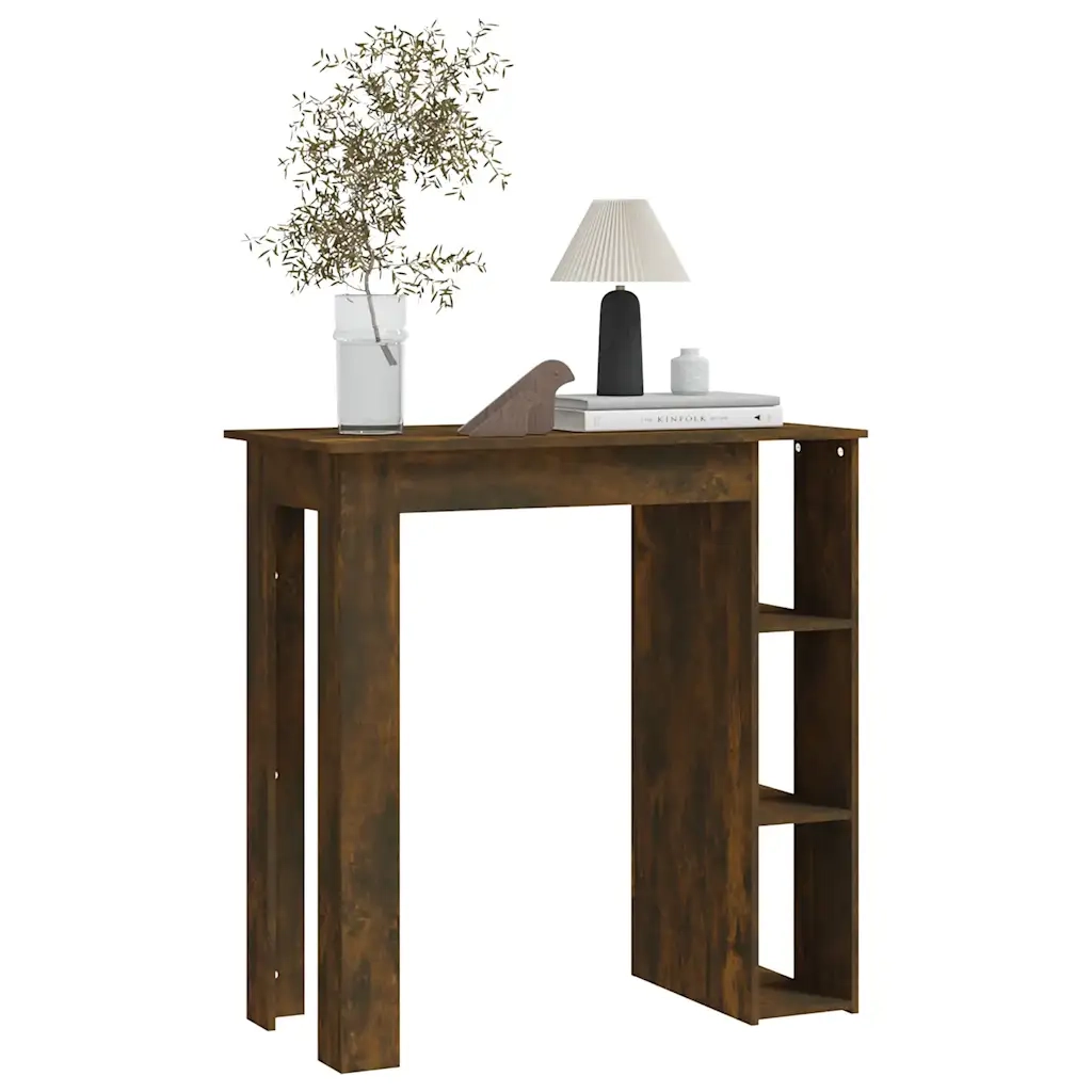 Tavolino da Bar con Ripiani Rovere Fumo 102x50x103,5 cm 812963