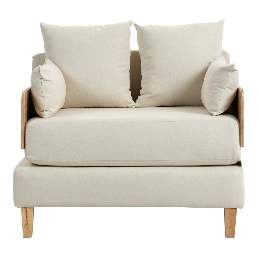 Divano/poltrona trasformabile 1 posto 81 x 88 x 68 cm beige 03_0009137