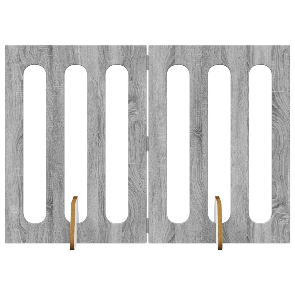 Recinto pieghevole per animali 2 pcs Sonoma grigia 8005965