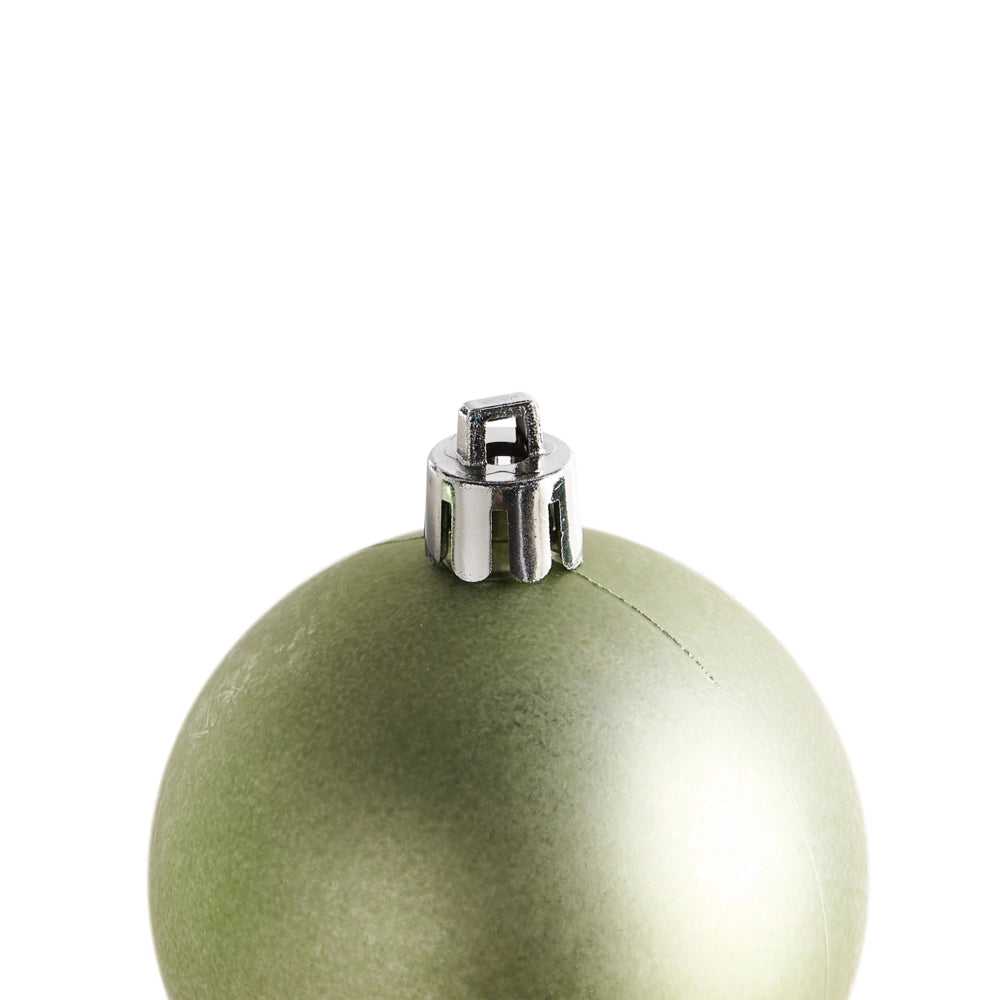 Set di 60 palline di Natale in plastica verde Decorazioni da appendere Stile tradizionale Palline di Natale Albero di Natale Glitter