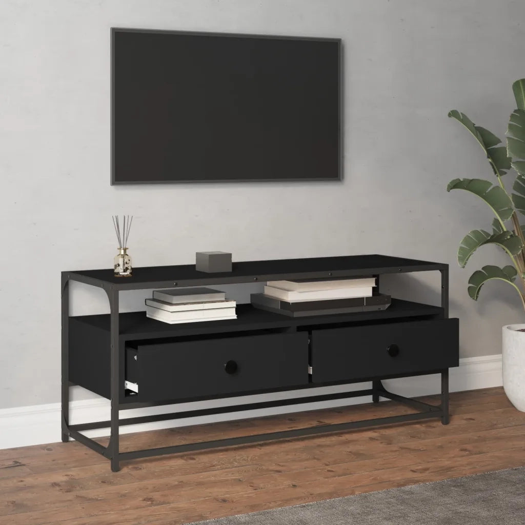 Mobile Porta TV Nero 100x35x45 cm in Legno Multistrato 826305