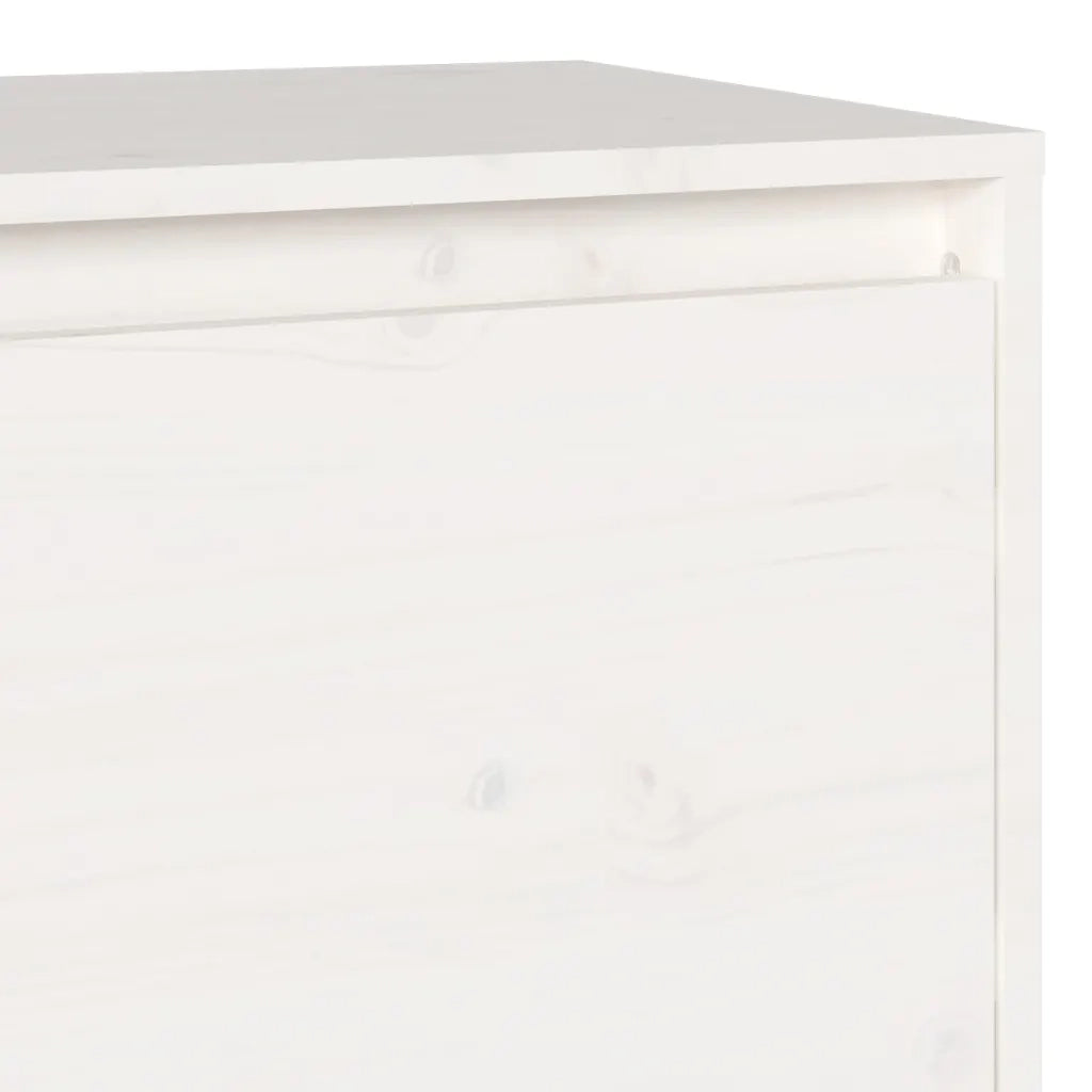 Mobile Porta TV Bianco 140x35x40 cm in Legno Massello di Pino 840413