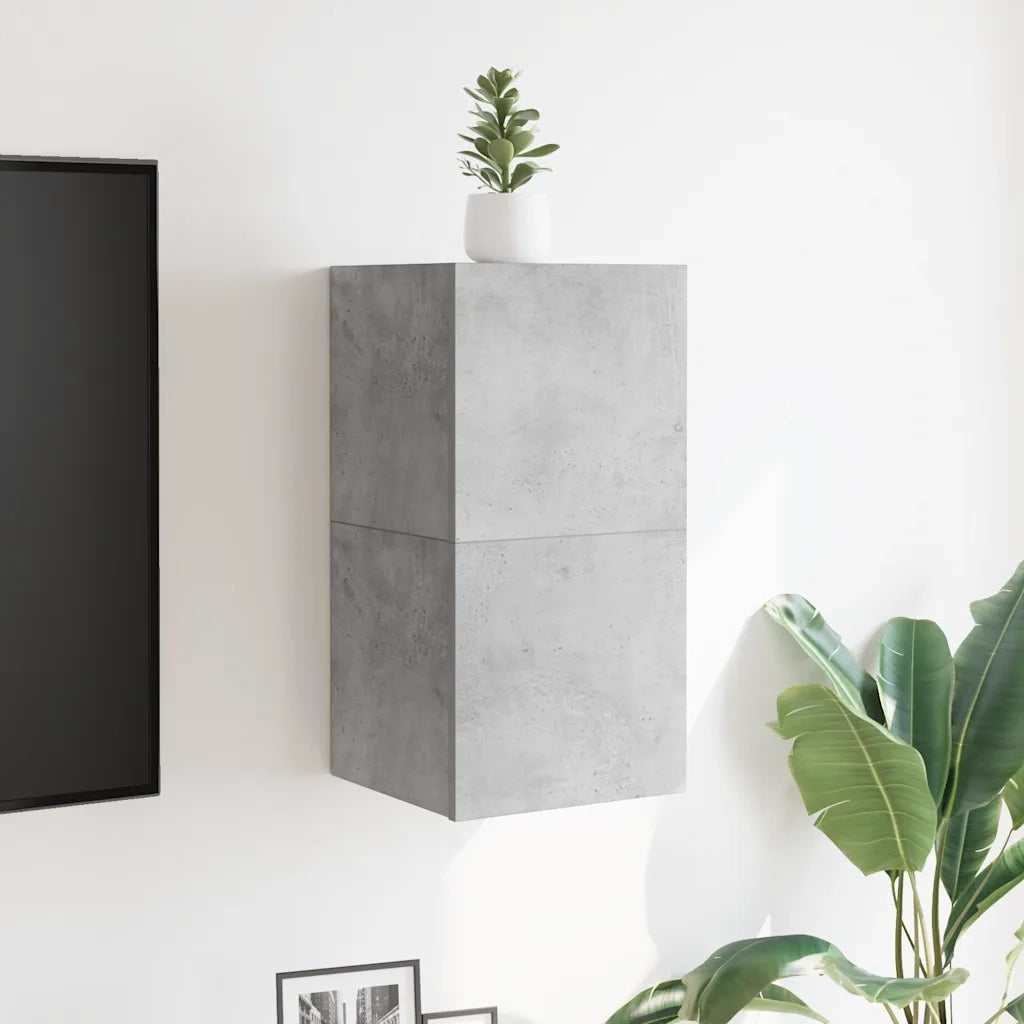 Mobili Porta TV a Parete 2pz Grigio Cemento 30,5x30x30 cm 804494