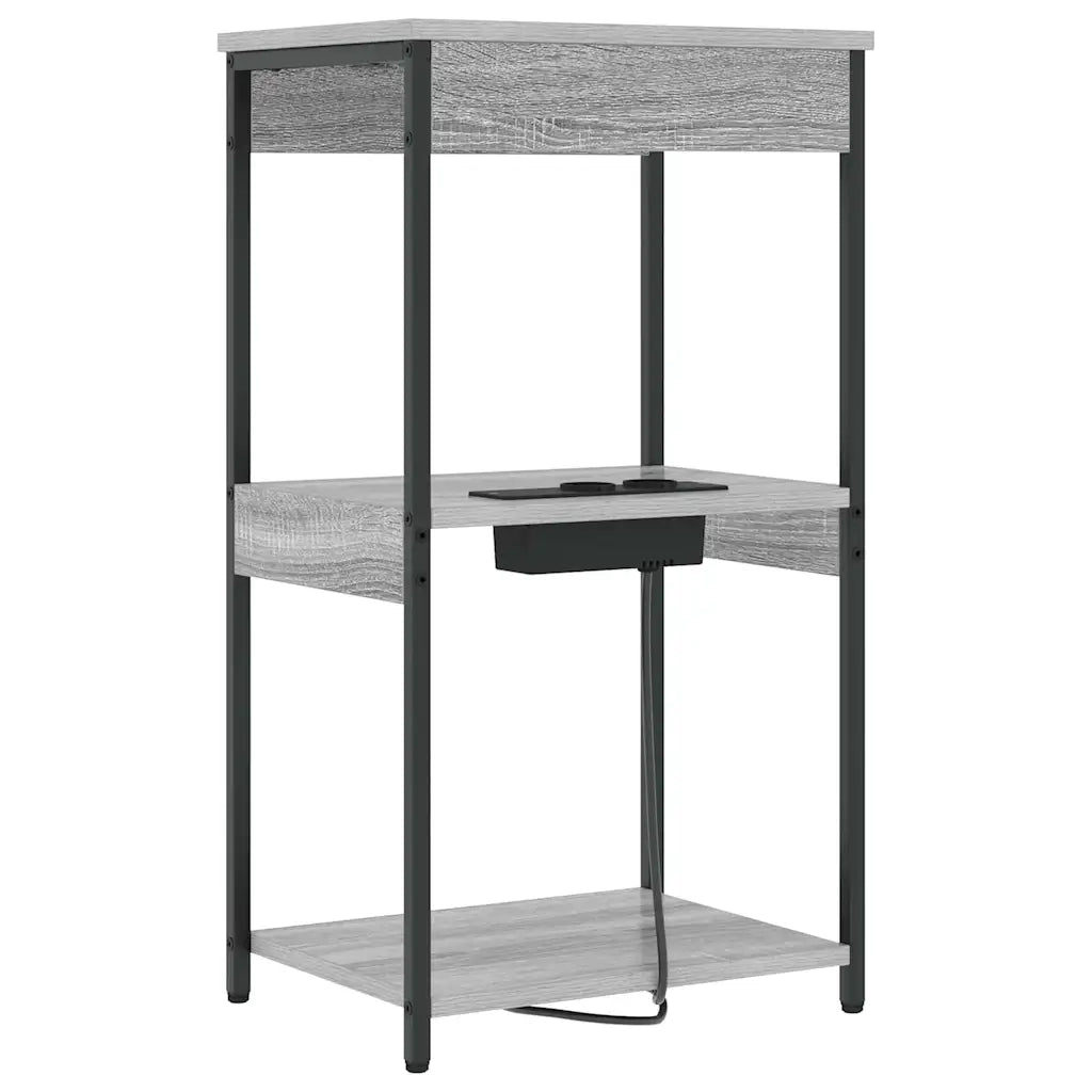 Armadio da Notte con lo scaffale Grigio Sonoma 41 x 31 x 76 cm 859548