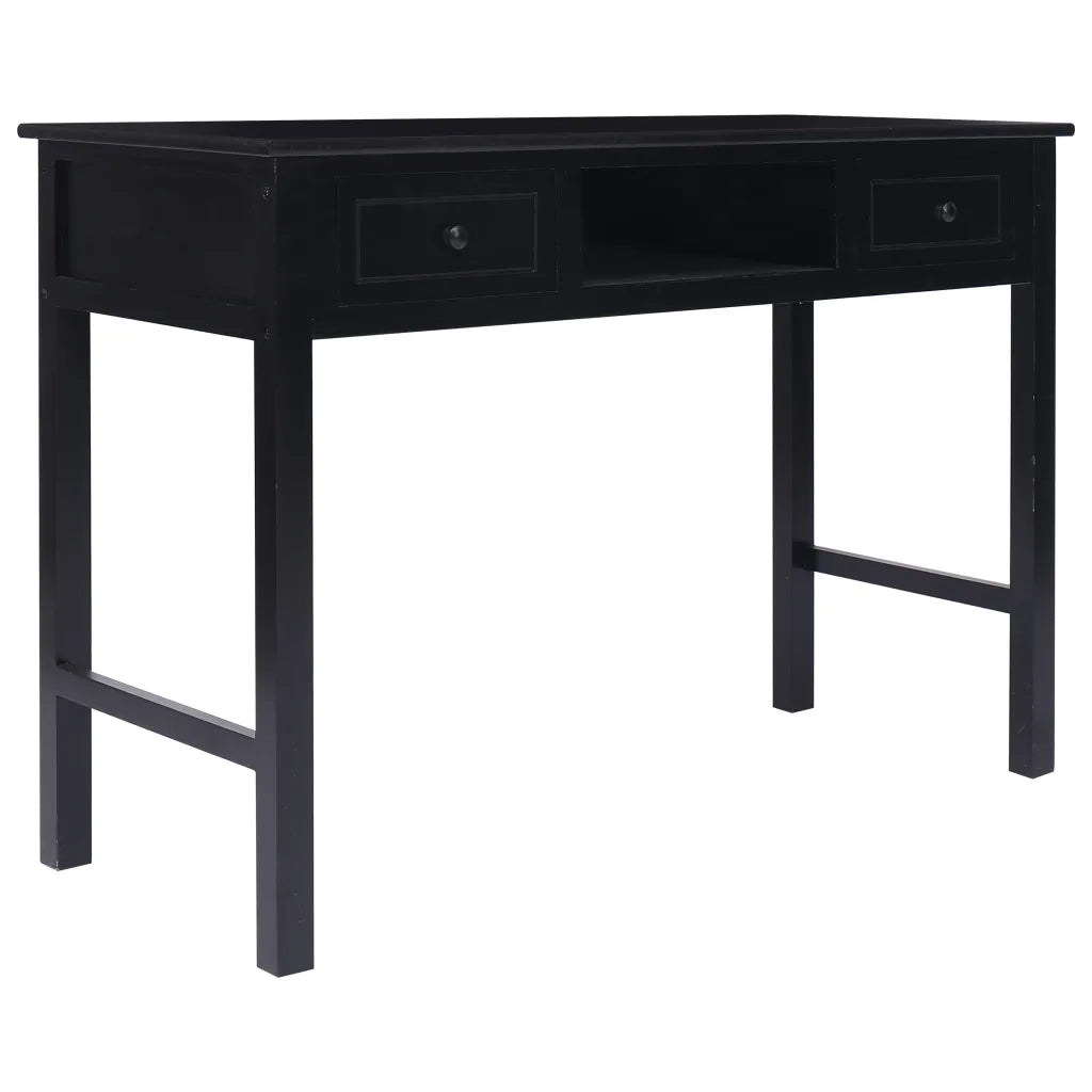 Scrivania | Tavolo da Ufficio Nera 110x45x76 cm in Legno