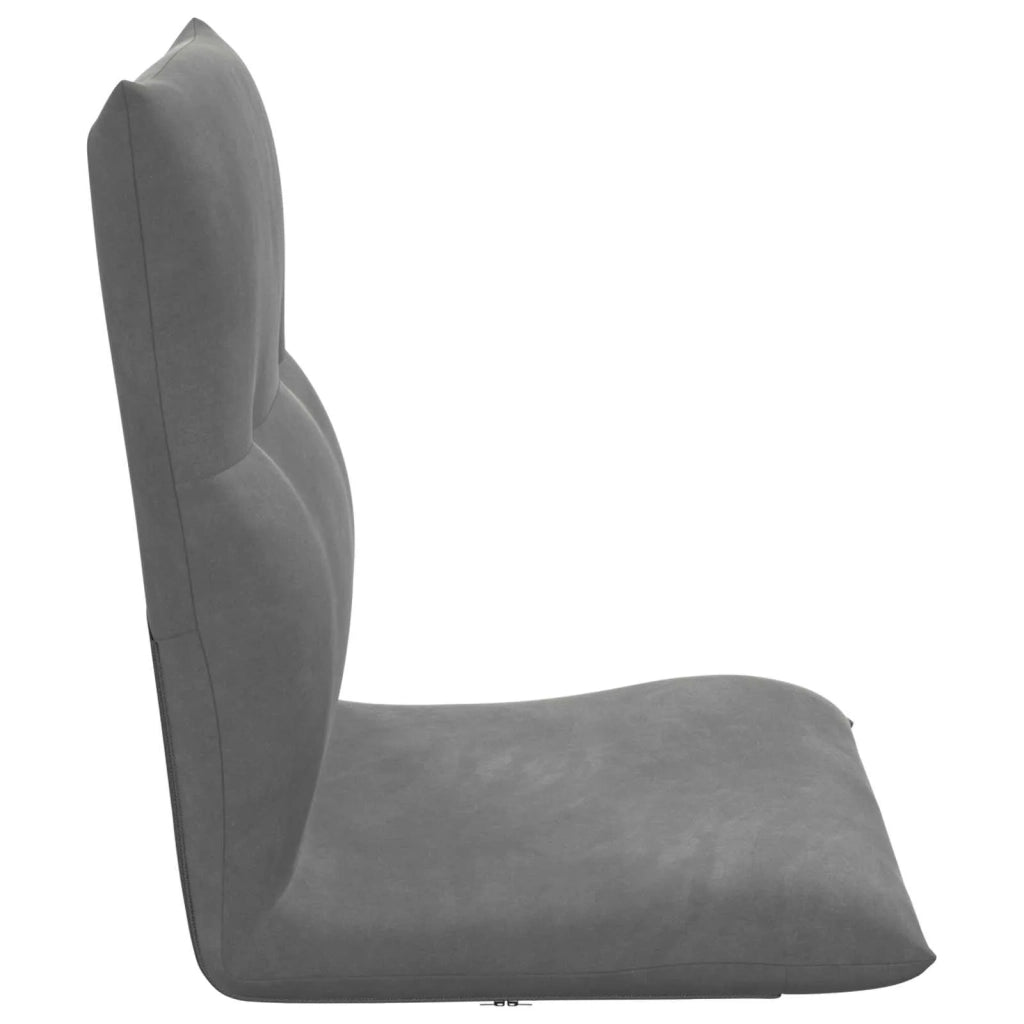 Sedia da Pavimento Grigio scuro 46 x 50 x 61 cm Velluto 42028175