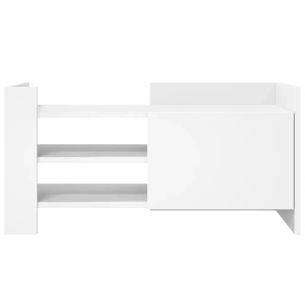 Mobile Porta TV Bianco 80x35x40 cm in Legno Multistrato 848367