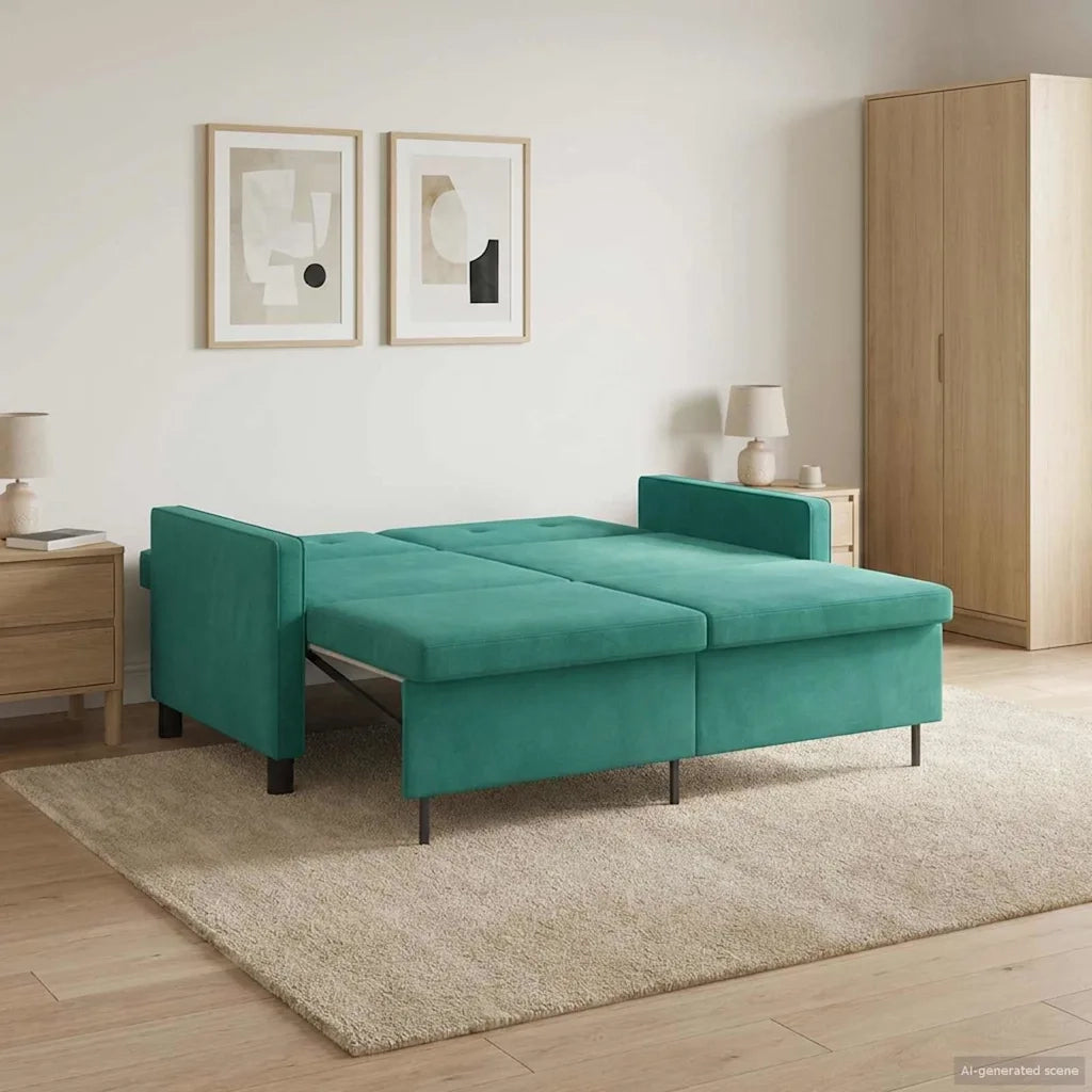 Divano letto | Sof¨¤ letto | Letto singolo Turchese Tessuto