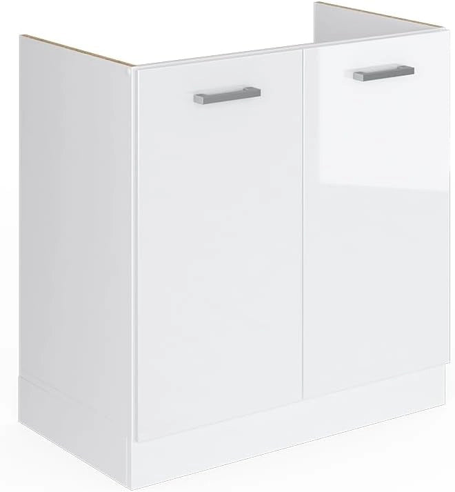 Frontale cucina R-Line, Bianco lucido, 79.2 x 71.3 cm frontale del mobile per mobile sottolavello