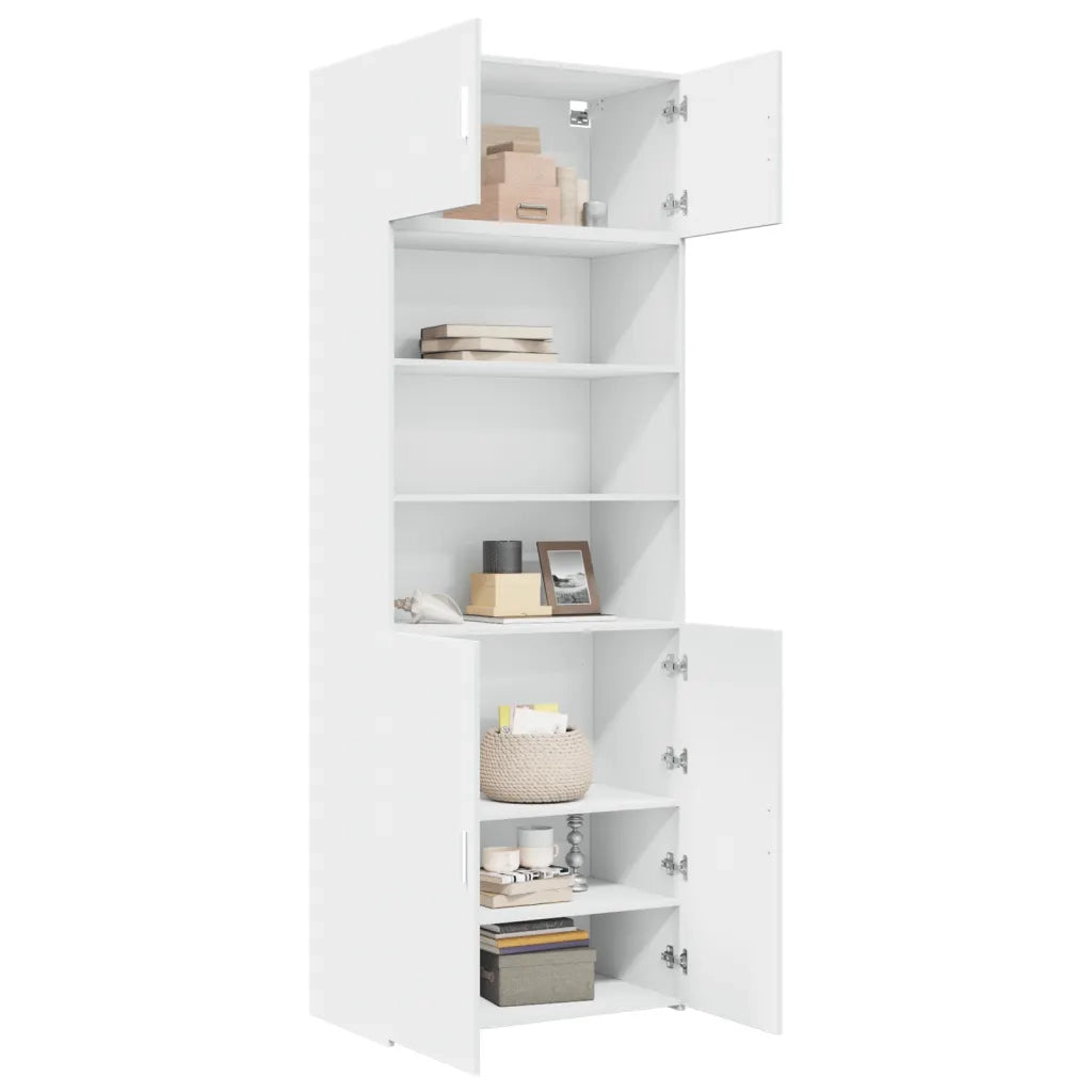 Mobile Portaoggetti Bianco 80x42,5x225 cm in Truciolato 3281343
