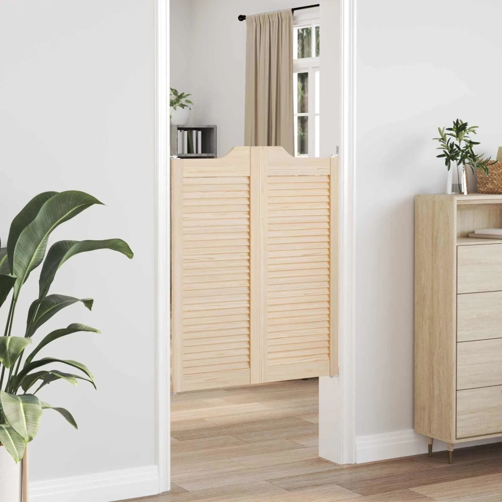 Porte Swing 2 pcs Naturale Legno Massello di Pino
