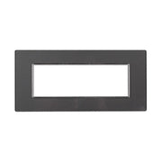 Placca In Vetro Serie Moon 6P Colore Acciaio Scuro Compatibile Con Bticino Axolute