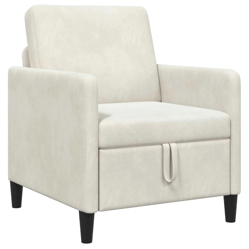 Divano con Storage Crema 72 x 78 x 87 cm Poliestere 42036885