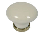 POMOLI TONDI IN PORCELLANA MOD.P04.01 AVORIO- - ø mm.31x26h. - 5 pezzi METALSTYLE