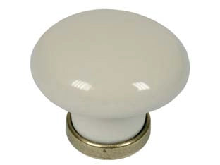 POMOLI TONDI IN PORCELLANA MOD.P04.01 AVORIO- - ø mm.31x26h. - 5 pezzi METALSTYLE