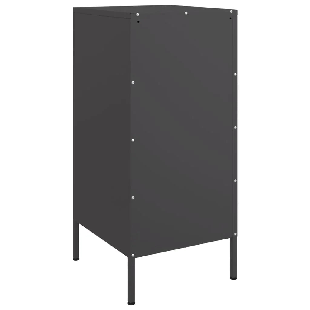 Buffet credenza cassettiera armadio mobile contenitore organizer per cucina soggiorno salotto set da 2 36 x 39 x 79 cm acciaio nero 02_0036897
