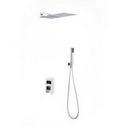 Set doccia completo di incasso doccia, soffione e doccetta quadro Cromato SY-1016C TOKYO