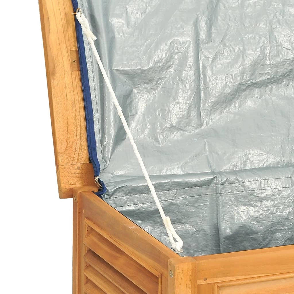 Cassetta portaoggetti e borsa per mobili da giardino 90 x 50 x 58 cm in legno massello di teak 02_0013075
