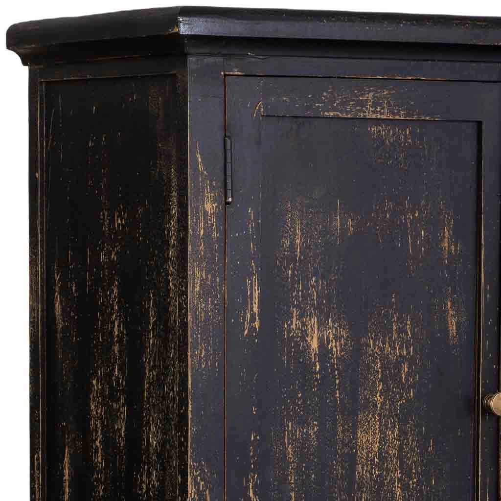 Armadio in legno nero fatto a mano 85x40x180h cm