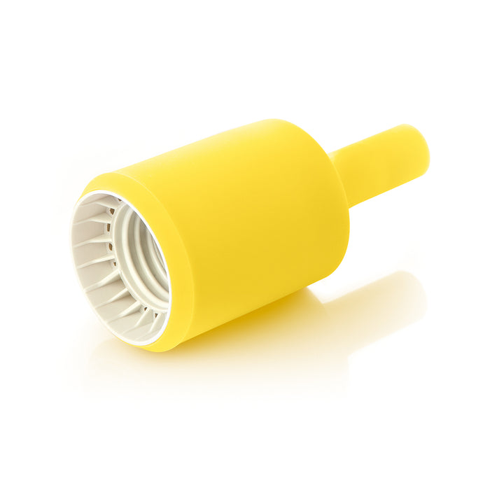 Portalampada In Gomma Colore Giallo
