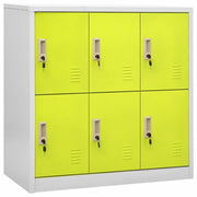 Armadietto a Chiave Grigio Chiaro e Verde 90x45x92,5 cm Acciaio cod mxl 46501
