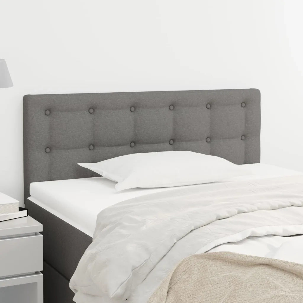 Testiera-Testata Decorativa Grigio Scuro 80x5x78/88 cm in Tessuto 617474