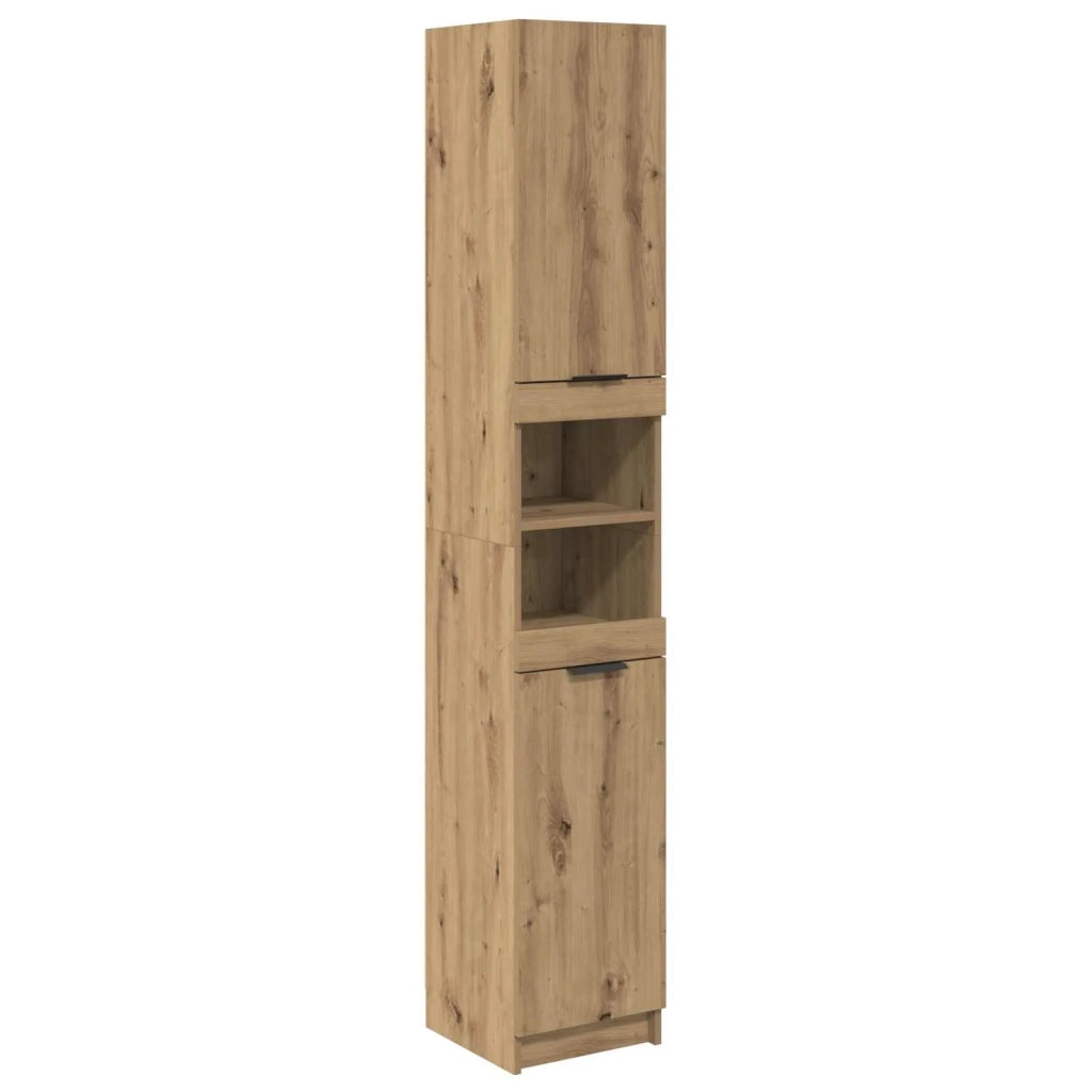Set di mobili per il bagno con porta 5 pcs Rovere artigianale 3415888