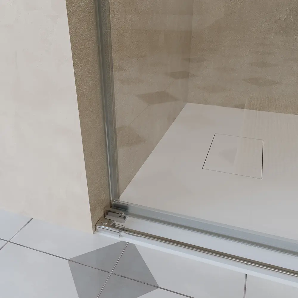 Porta doccia 150cm apertura scorrevole profili cromo vetro 8mm h195 | Antille