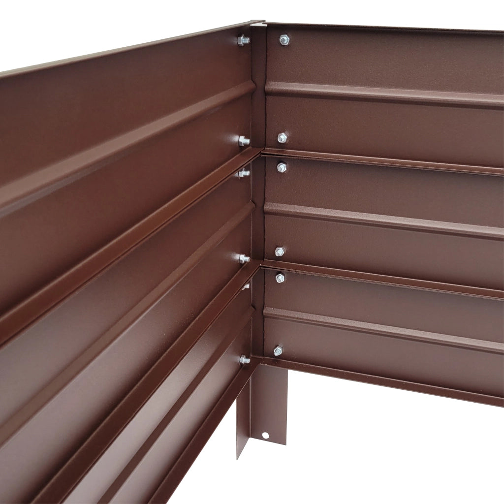 Fioriera rialzata KLASIKA GARDEN, rivestimento verniciato a polvere, marrone RAL8017 150x75x30