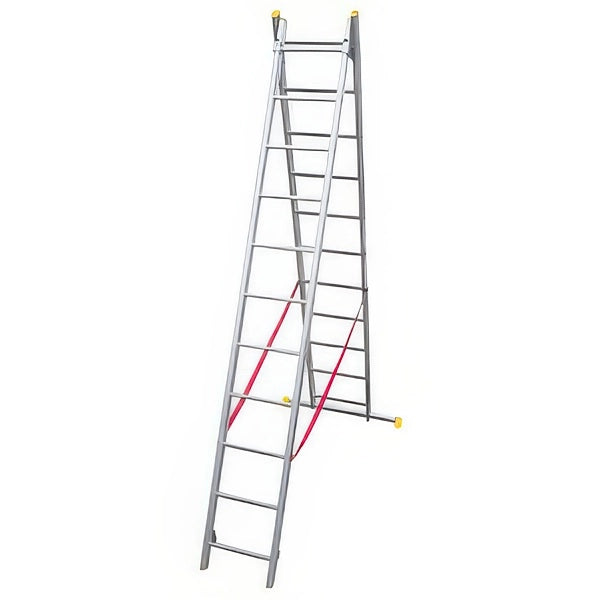 Scala Trasformabile in Alluminio a Due Rampe 11+11 Gradini EN 131 Easy Two