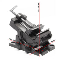 Morsa meccanica di precisione Larghezza ganasce 100 mm Orientabile verticalmente