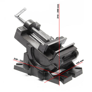 Morsa meccanica di precisione Larghezza ganasce 100 mm Orientabile verticalmente