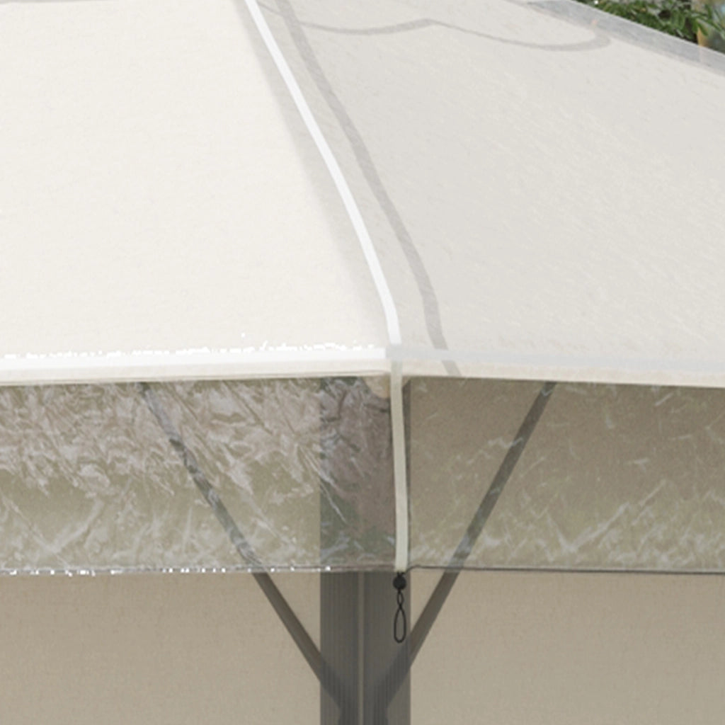 Copertura per Gazebo da Giardino ¨C zephmum ¨C Grigio, Polipropilene, 300x300x80 cm