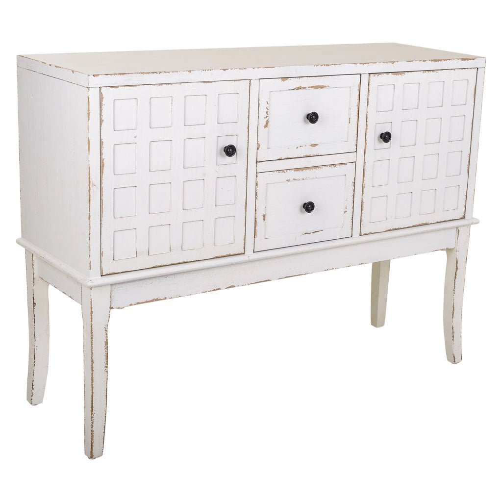 Mobile da ingresso in legno bianco 108x36x82h