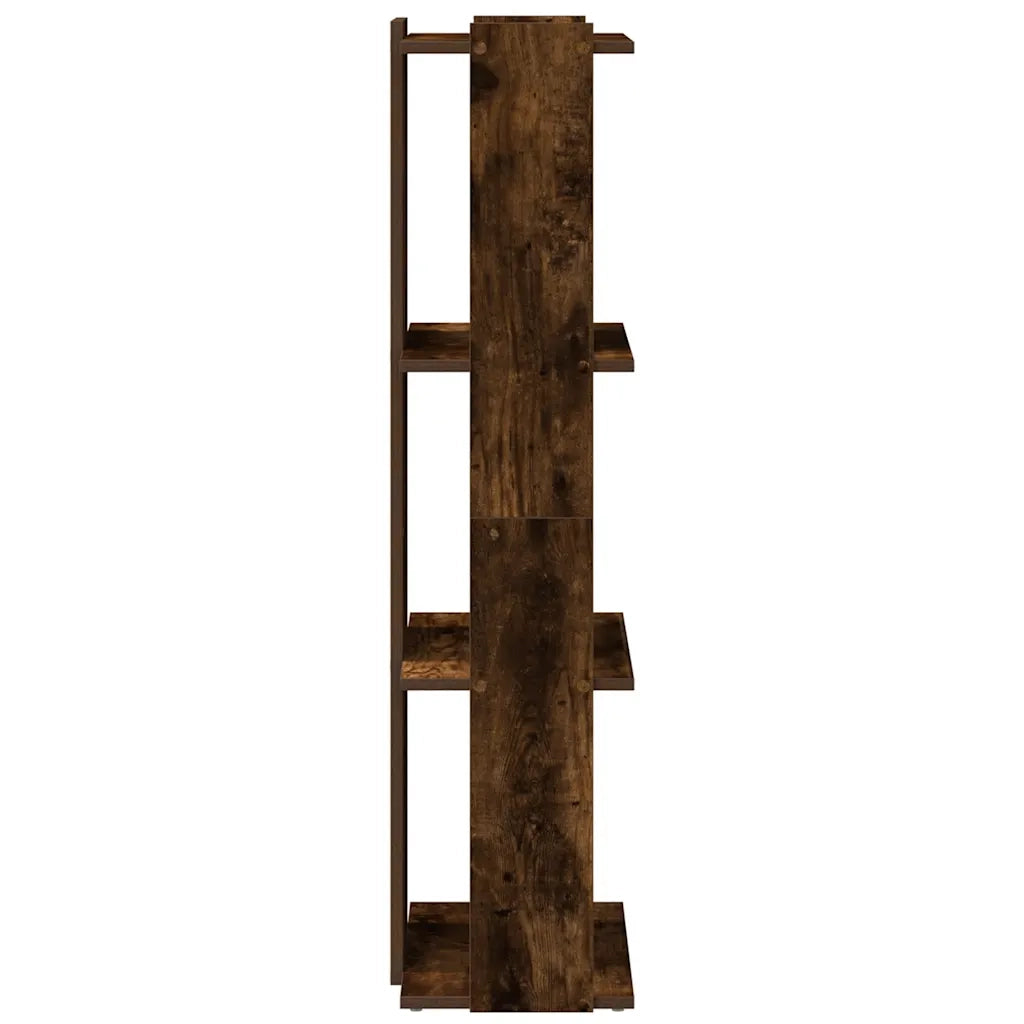 vidaXL Libreria a 3 Ripiani Rovere Fumo 60x30x120 cm Legno Multistrato