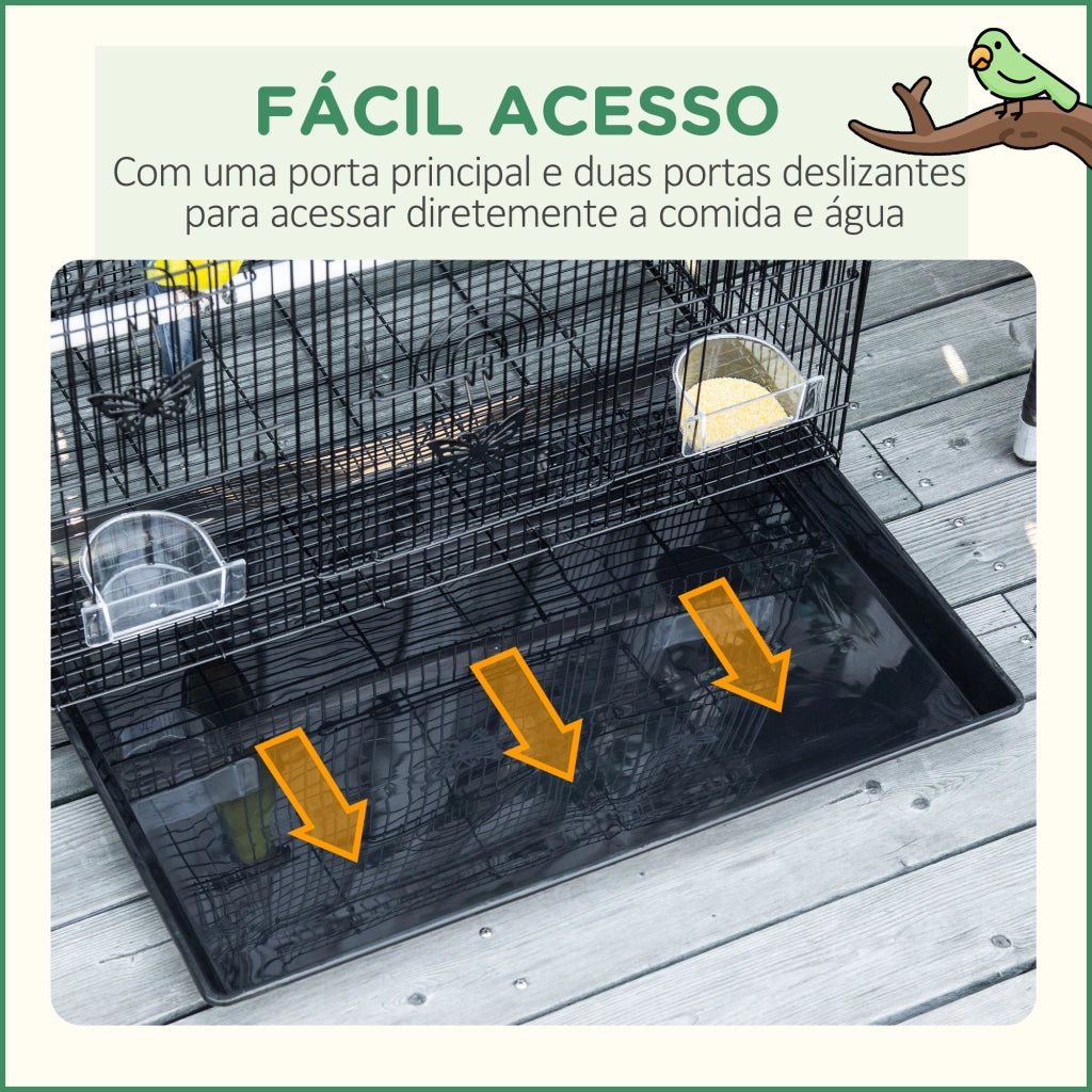 Gabbia per Uccelli ¨C zephmum ¨C Nero 60x41x41 cm