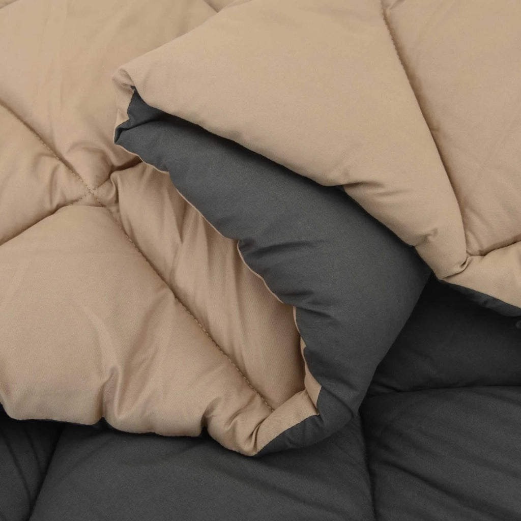 Piumone | Duvet Invernale Antracite e Talpa 200 x 240 cm Microfibra