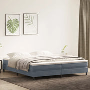 vidaXL Letto a Molle senza Materasso Grigio Scuro 200x220 cm Velluto