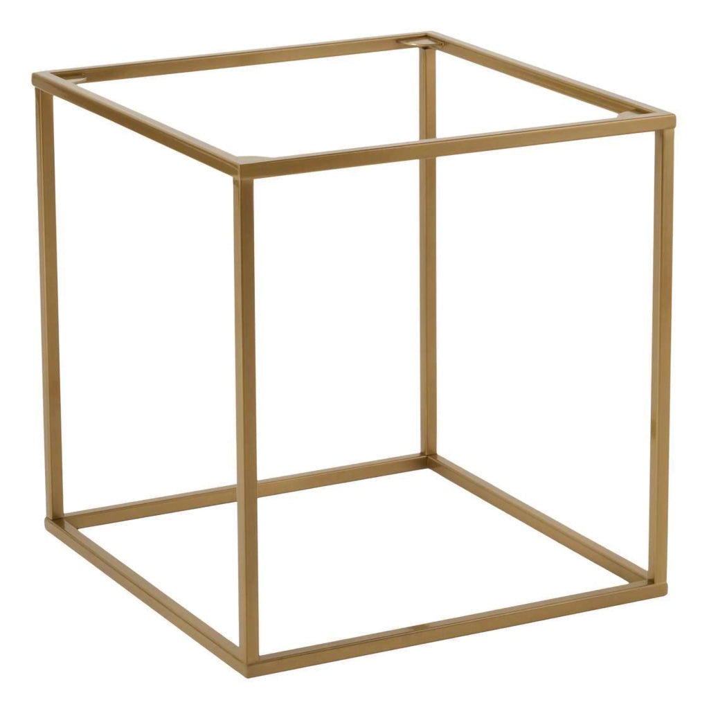 Lorsica, Tavolino da Salotto Forma Quadrato, 45x45x52h cm oro