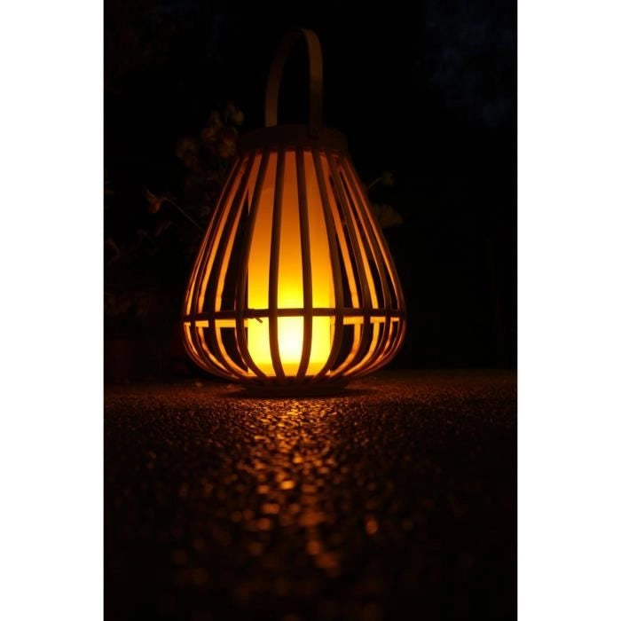 Lampada solare in bambù - Marta - Beige