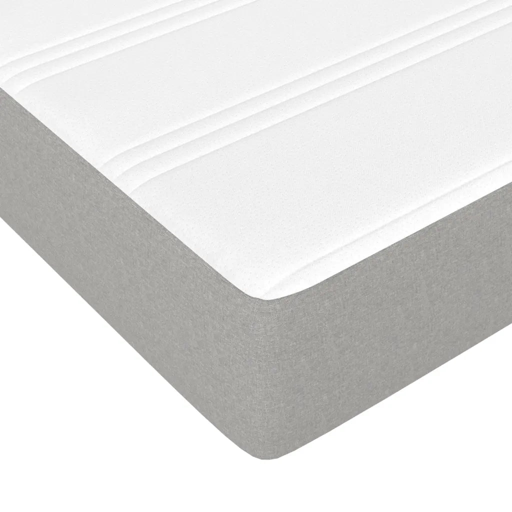 Giroletto a Molle con Materasso-Struttura Letto Grigio Chiaro 80x200 cm Tessuto 140061