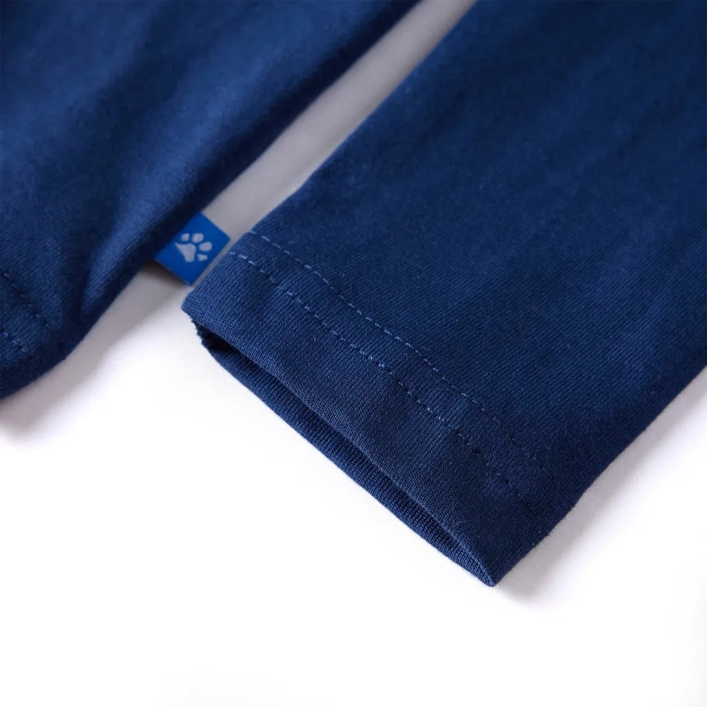 Maglietta da Bambino a Maniche Lunghe Blu Marino 104 12860
