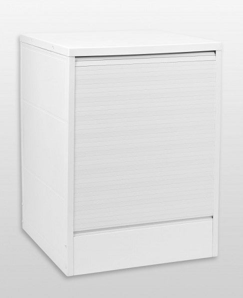 Coprilavatrice con serranda verticale bianco