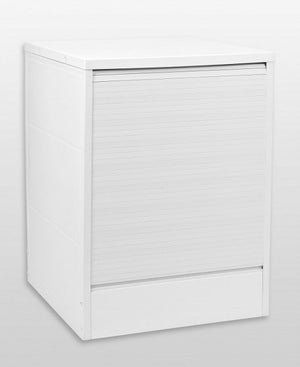 Coprilavatrice con serranda verticale bianco