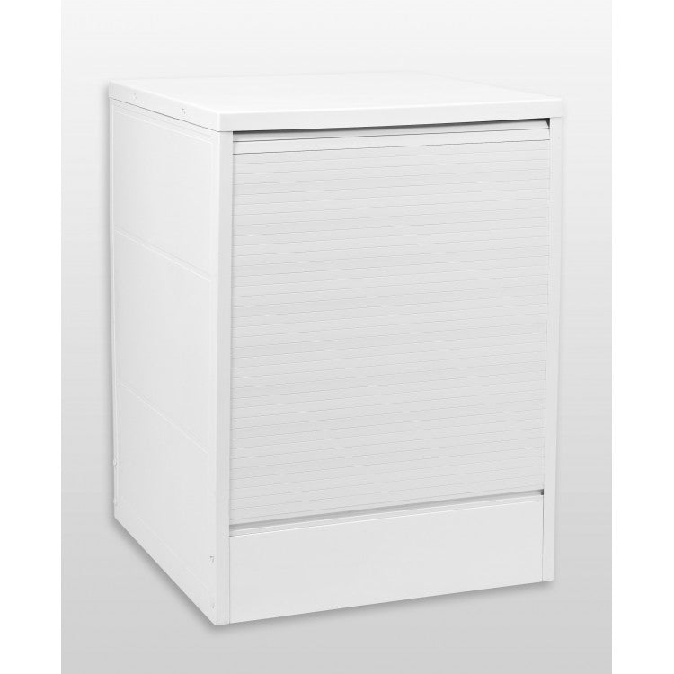 Coprilavatrice con serranda verticale bianco