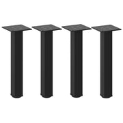 Gambe per Tavolino da Caffè 4 pz Nere 30-32 cm Acciaio