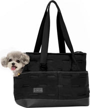 Borsa per cani pieghevole - spalla con cinturino - portacani per piccoli cani e gatti nero.