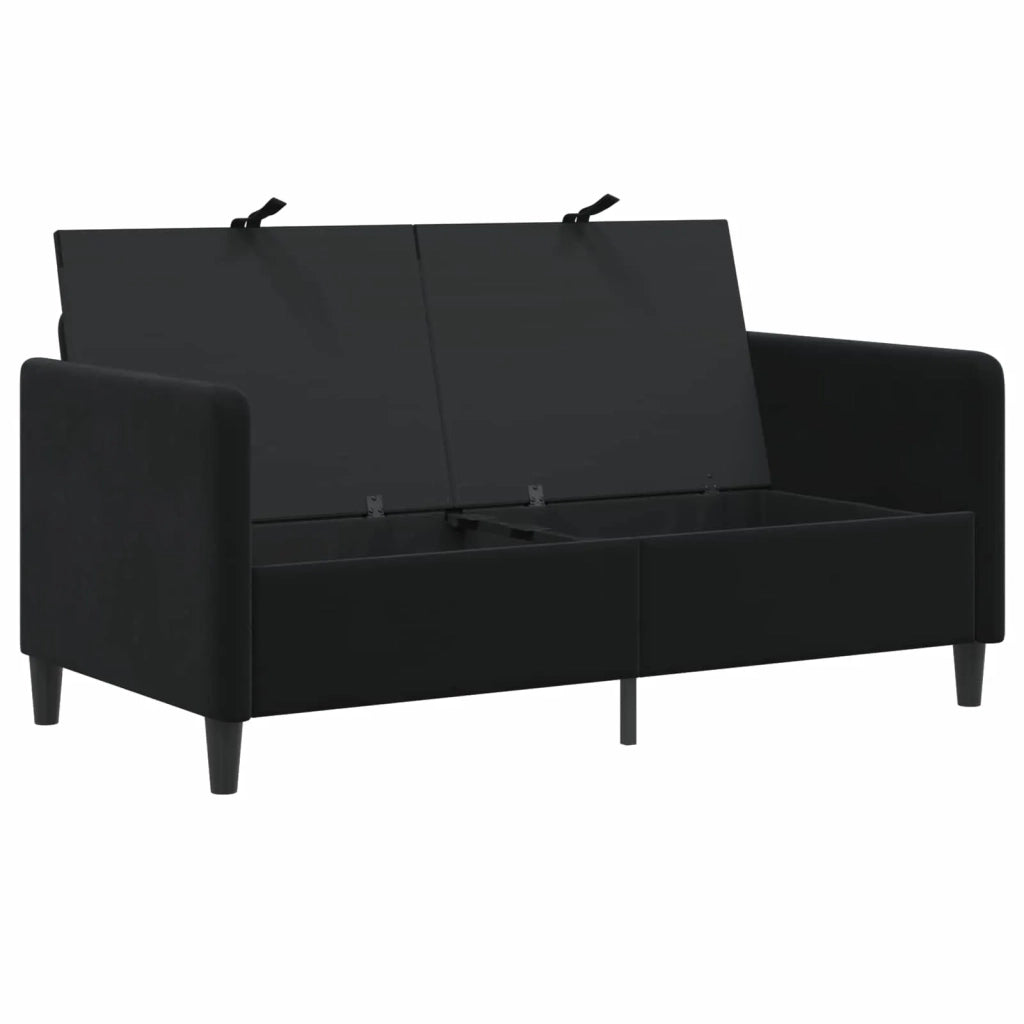 Divano con Storage Nero 152 x 78 x 87 cm Poliestere 42036939